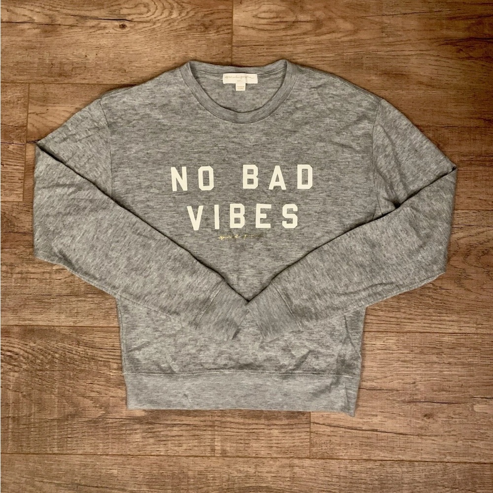SPIRITUAL GANGSTER Cropped Lightweight‎ No Bad Vibes Sweatshirt